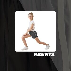 EUC Resinta Girls Black Athletic Shorts